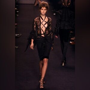 Vintage Tom Ford For Yves Saint Laurent  Skirt Runway F/W 2002 Size FR38